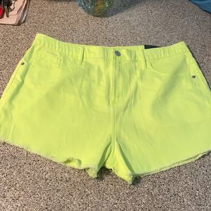 New wild fable jean shorts size 16 neon green
